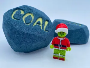 Lump of Coal Kids Bath Bomb with Grinch Minifigure Inside