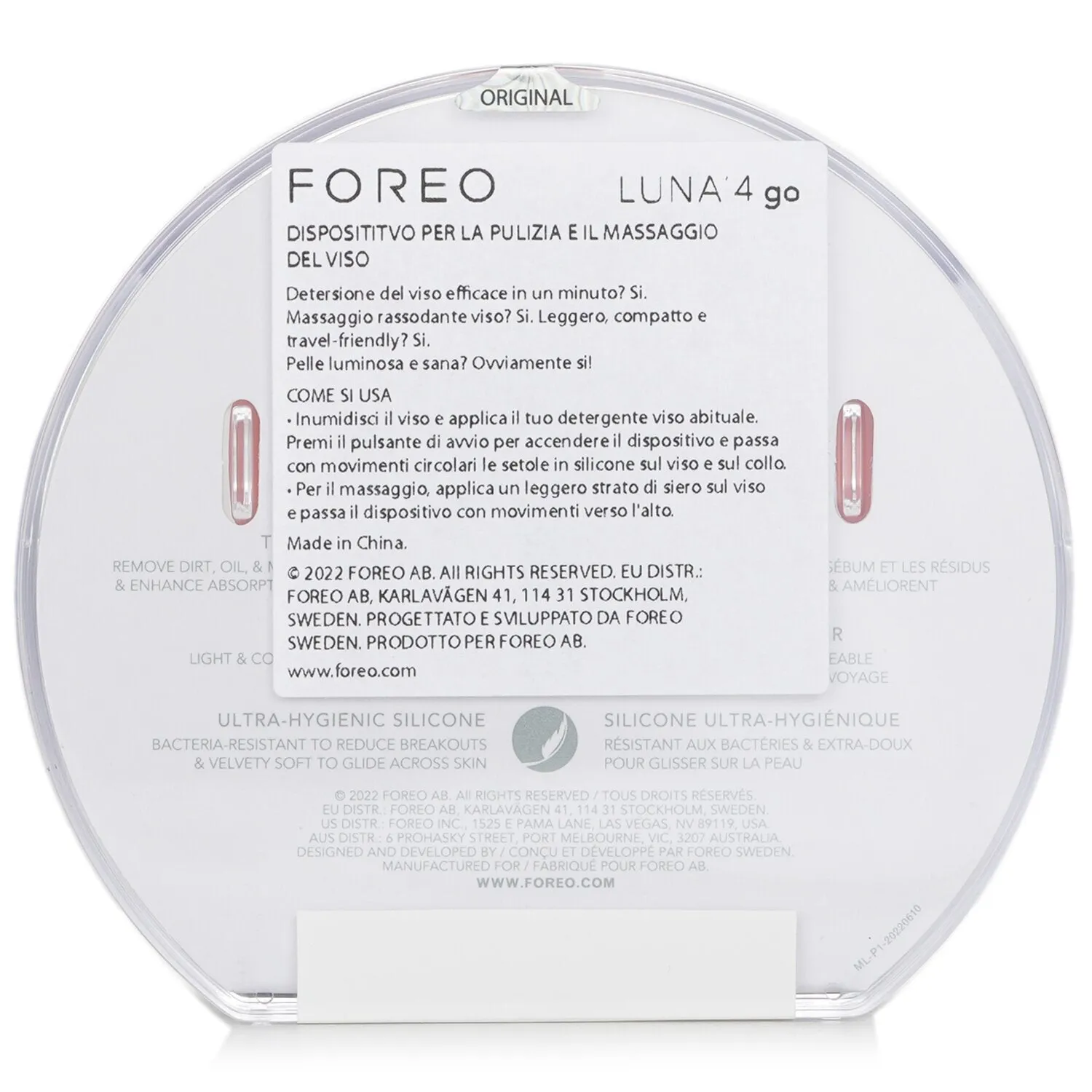Luna 4 Go Facial Cleansing & Massaging Device - # Peach Perfect