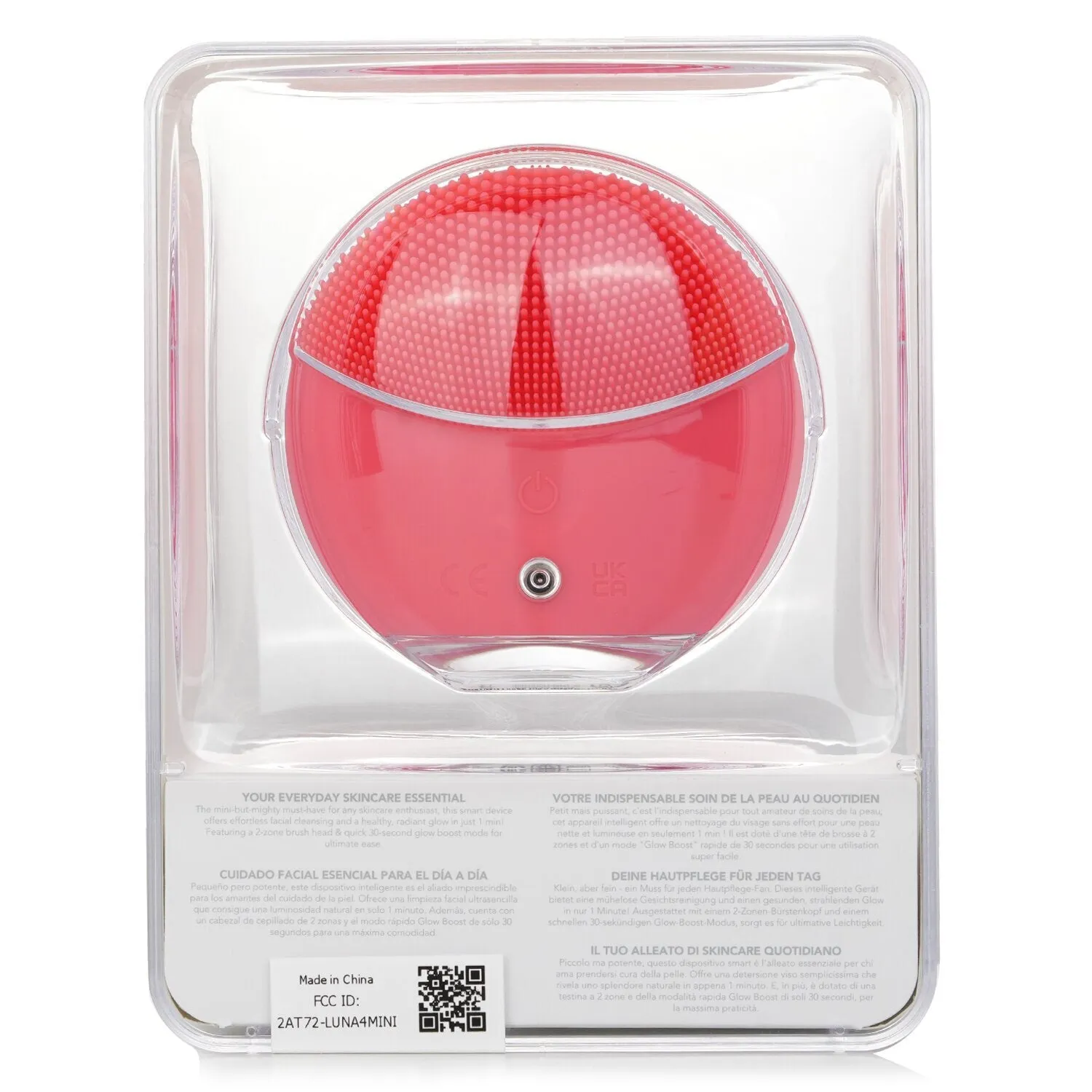 Luna 4 Mini Dual-Sided Facial Cleansing Massager - # Coral
