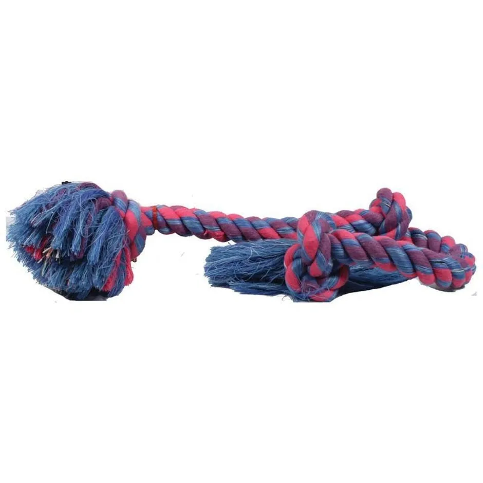 MAMMOTH FLOSSY CHEWS COLOR 3 KNOT ROPE TUG