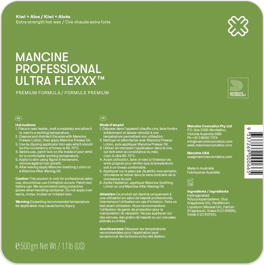 Mancine Hard Wax, Ultra Flexxx Kiwi & Aloe, 4 Discs, 1.1 lbs