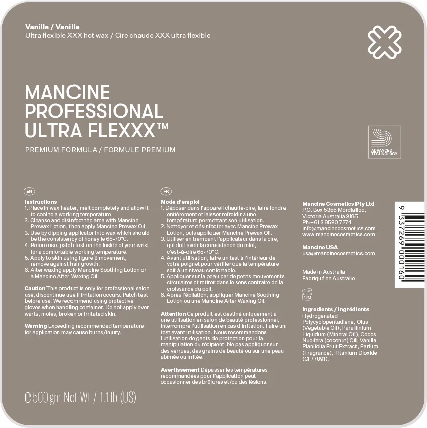 Mancine Hard Wax, Ultra Flexxx Vanilla, 4 Discs, 1.1 lbs