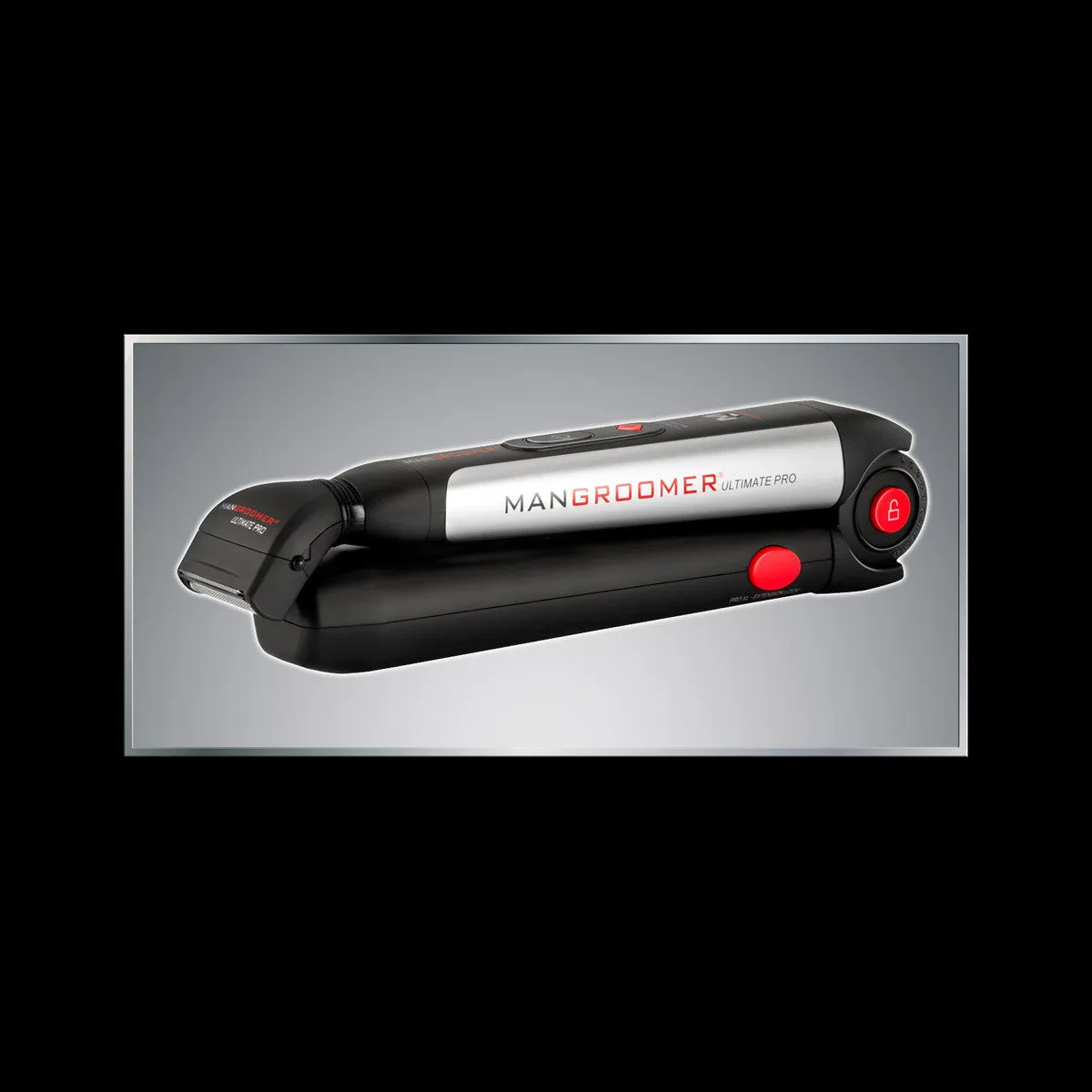 MANGROOMER - ULTIMATE PRO Back Shaver with 2 Shock Absorber Flex Heads, Power Hinge, Extreme Reach Handle and Power Burst