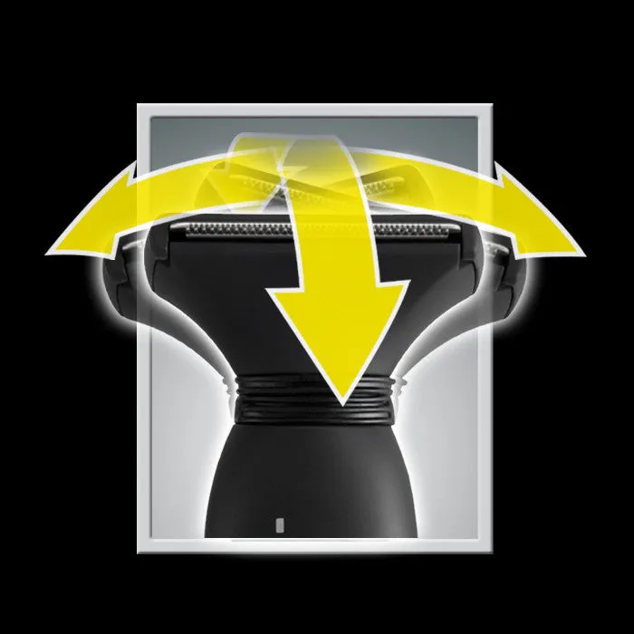 MANGROOMER - ULTIMATE PRO Back Shaver with 2 Shock Absorber Flex Heads, Power Hinge, Extreme Reach Handle and Power Burst
