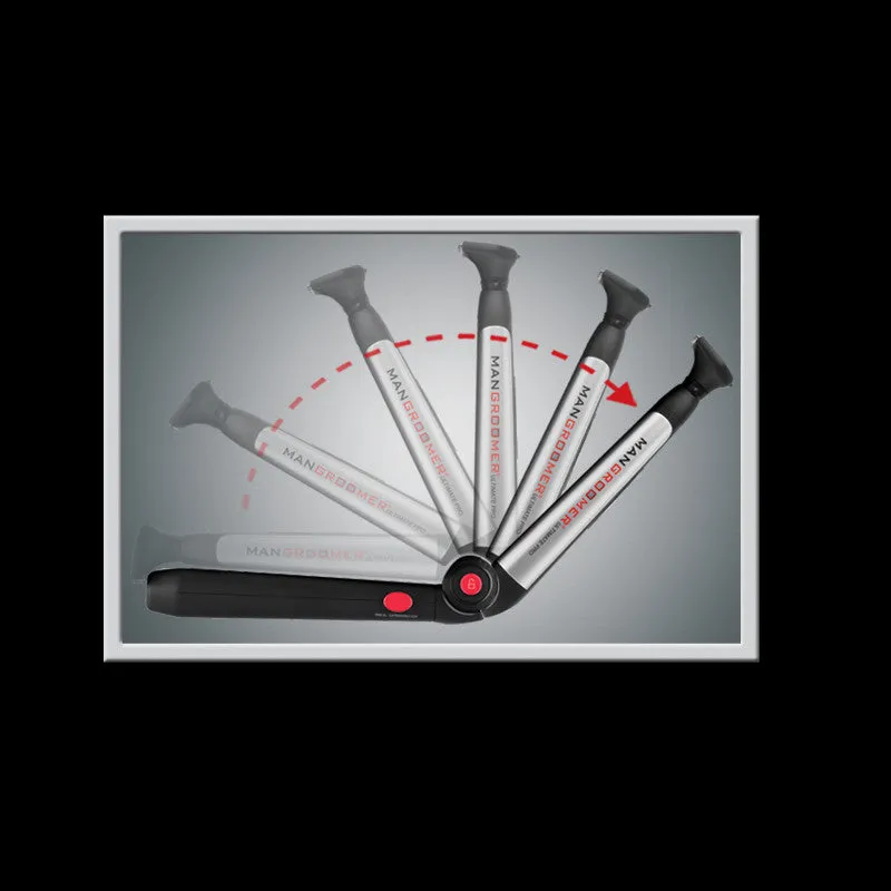 MANGROOMER - ULTIMATE PRO Back Shaver with 2 Shock Absorber Flex Heads, Power Hinge, Extreme Reach Handle and Power Burst