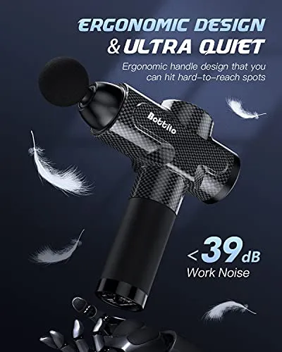 Massage Gun Deep Tissue Percussion Muscle Massage for Athletes - 20 Speeds Quiet Handheld Massager for Muscle Deep Relaxation - 6 Different Massage Heads
