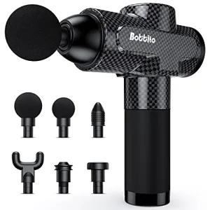 Massage Gun Deep Tissue Percussion Muscle Massage for Athletes - 20 Speeds Quiet Handheld Massager for Muscle Deep Relaxation - 6 Different Massage Heads