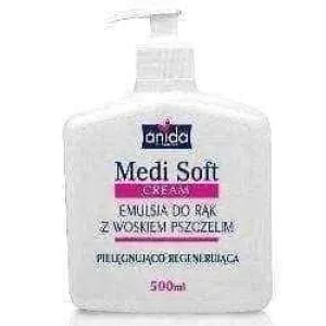 MEDI SOFT Emulsion for hand with bee wax 500ml, beeswax hand cream