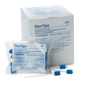 Medline MDS096202 Dentips Disposable Oral Swab, Blue