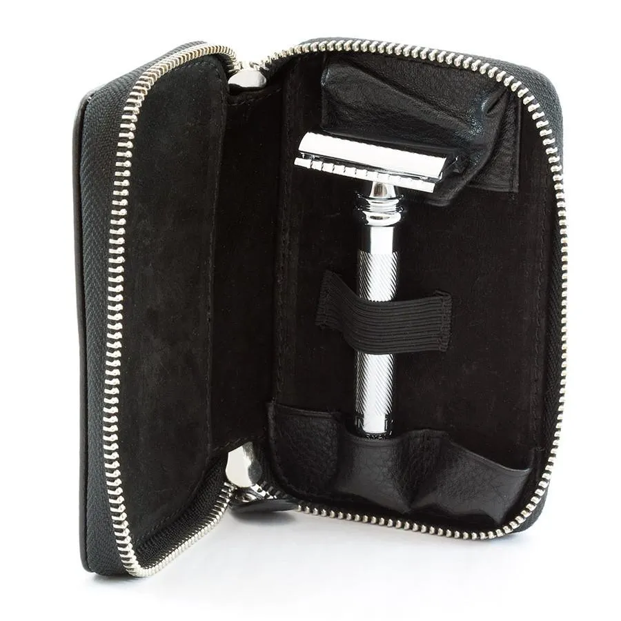 Merkur Safety Razor Set with Pebbled Leather Case, Save $10