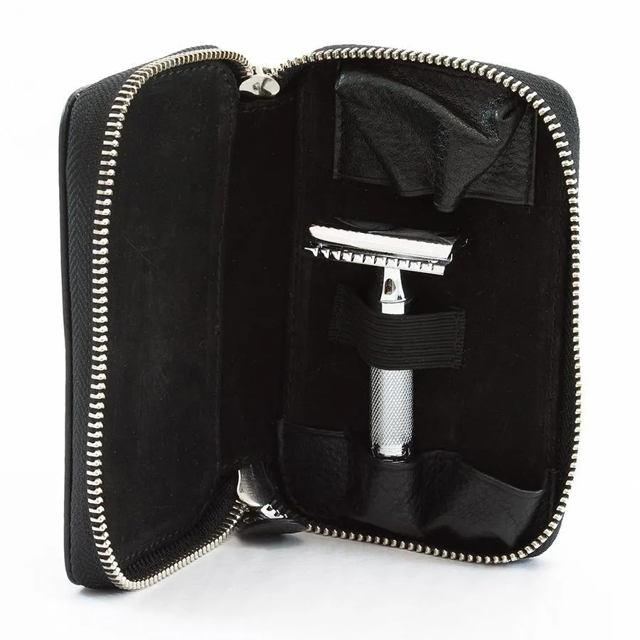 Merkur Safety Razor Set with Pebbled Leather Case, Save $10