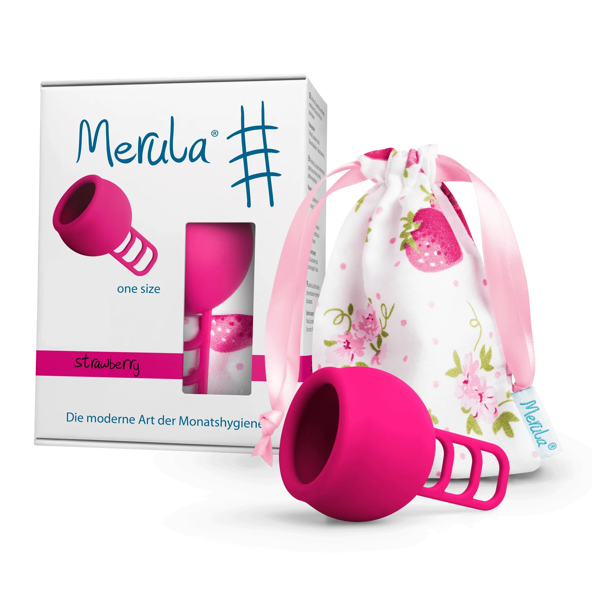 MERULA Menstrual Cup One Size - Strawberry (Pink)