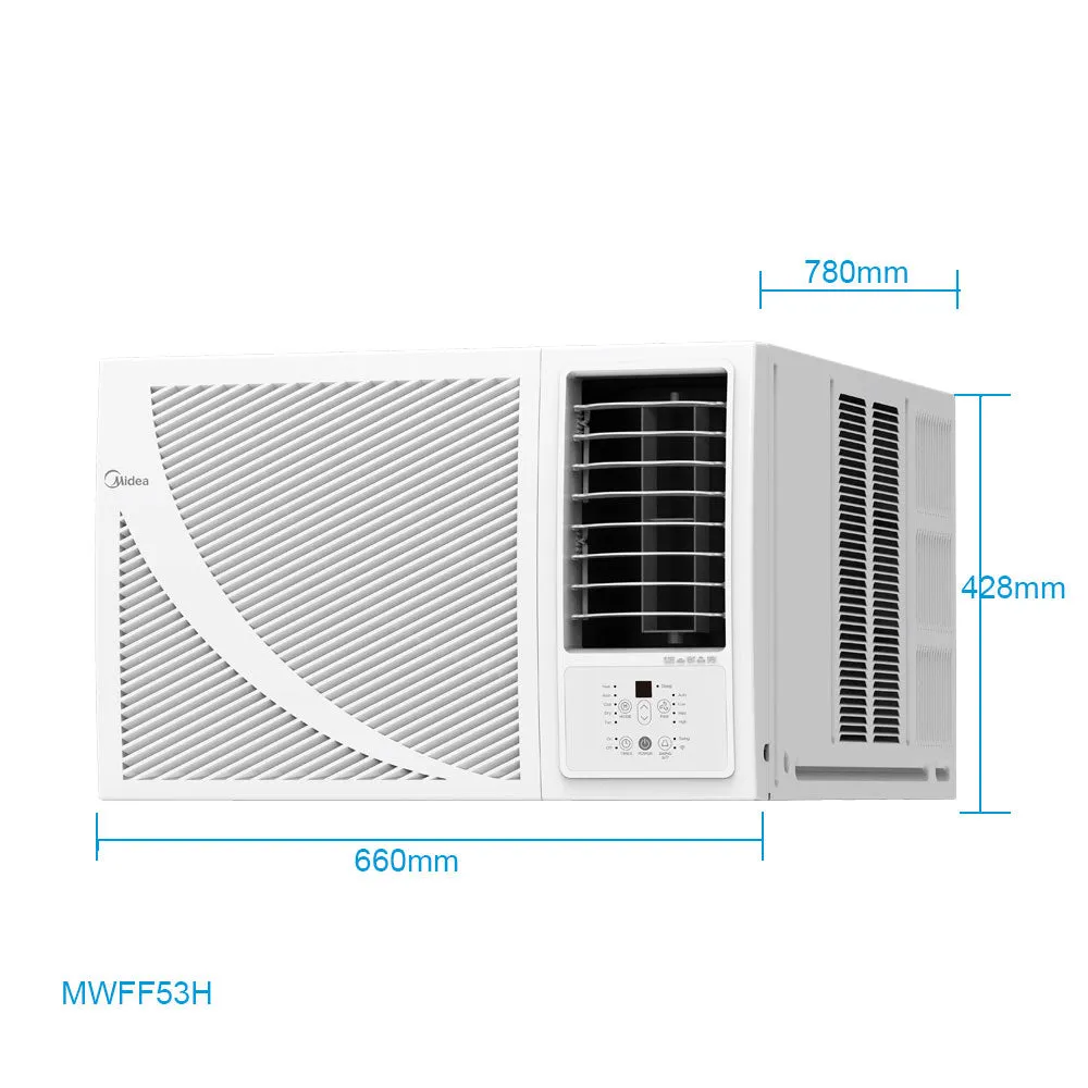 Midea Window Air Conditioner R32 AC  Refrigerated Windows Box Heating and Cooling MWFF39H Cooling 3.9 kW Heating 3.5 KW / MWFF53H Cooling 5.4 kW Heating 4.78 kW
