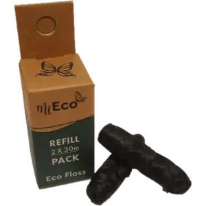MiEco Bamboo Charcoal Dental Floss Refills - 2 pack