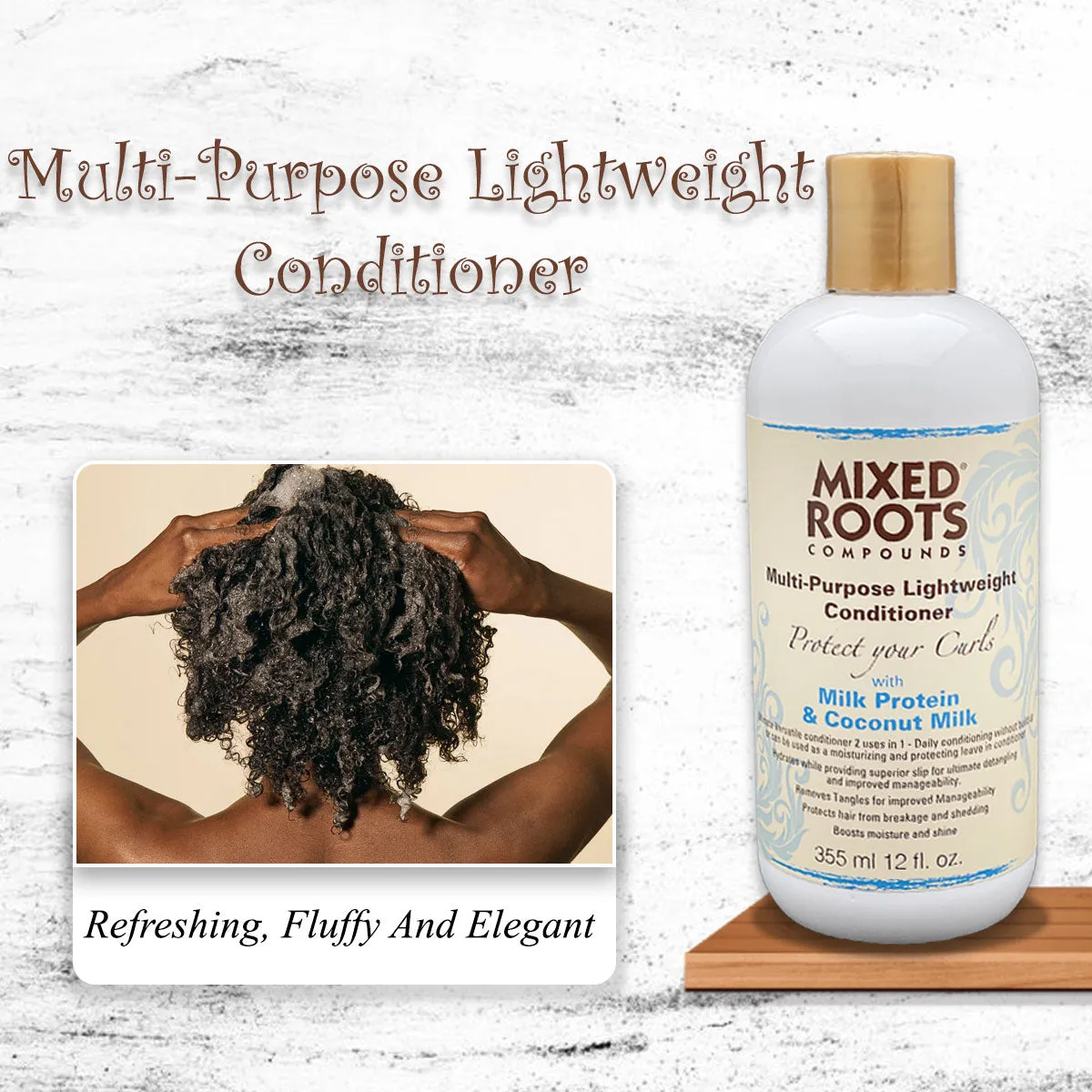 Mixed Roots Compounds Lightweight Conditioner Milk Protein & Coconut Milk 355ml