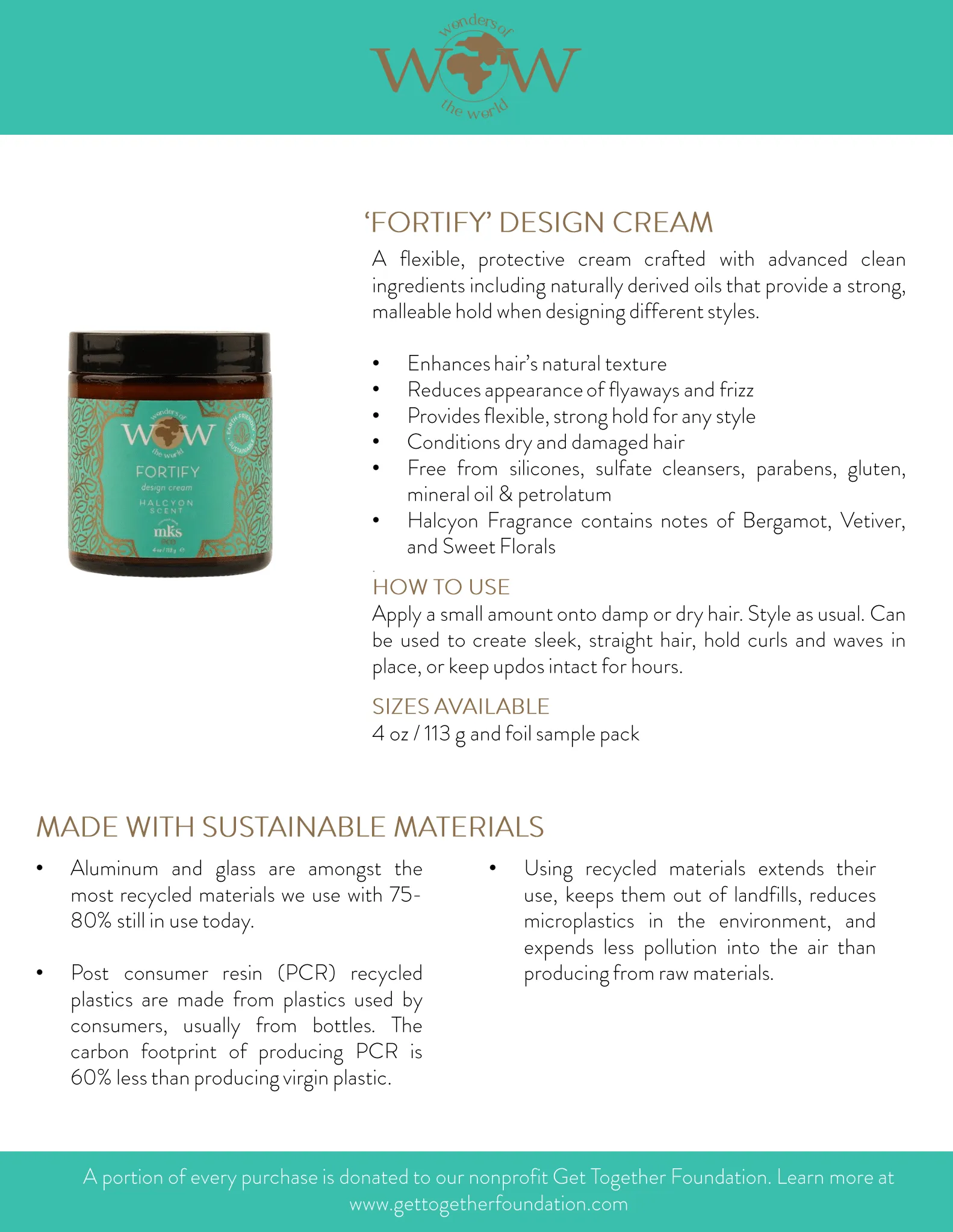 MKS eco WOW Fortify Design Cream