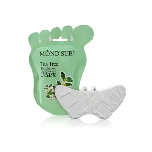 MOND'SUB  4PIECES Tea Tree Peel Foot Mask, Exfoliating, Removing Dead Skin, Moisturizing Heels, Rich In Tea Tree Essence, Pure Natural Extract.