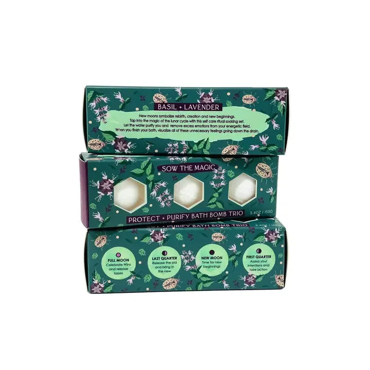 Moon Phase Protect & Purify Bath Bomb Trio