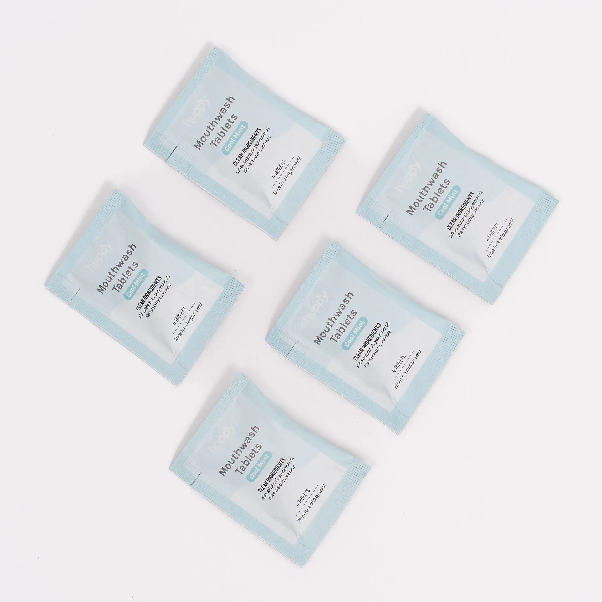 Mouthwash Tablets - Alcohol-Free, Travel Pack, 5 Packs