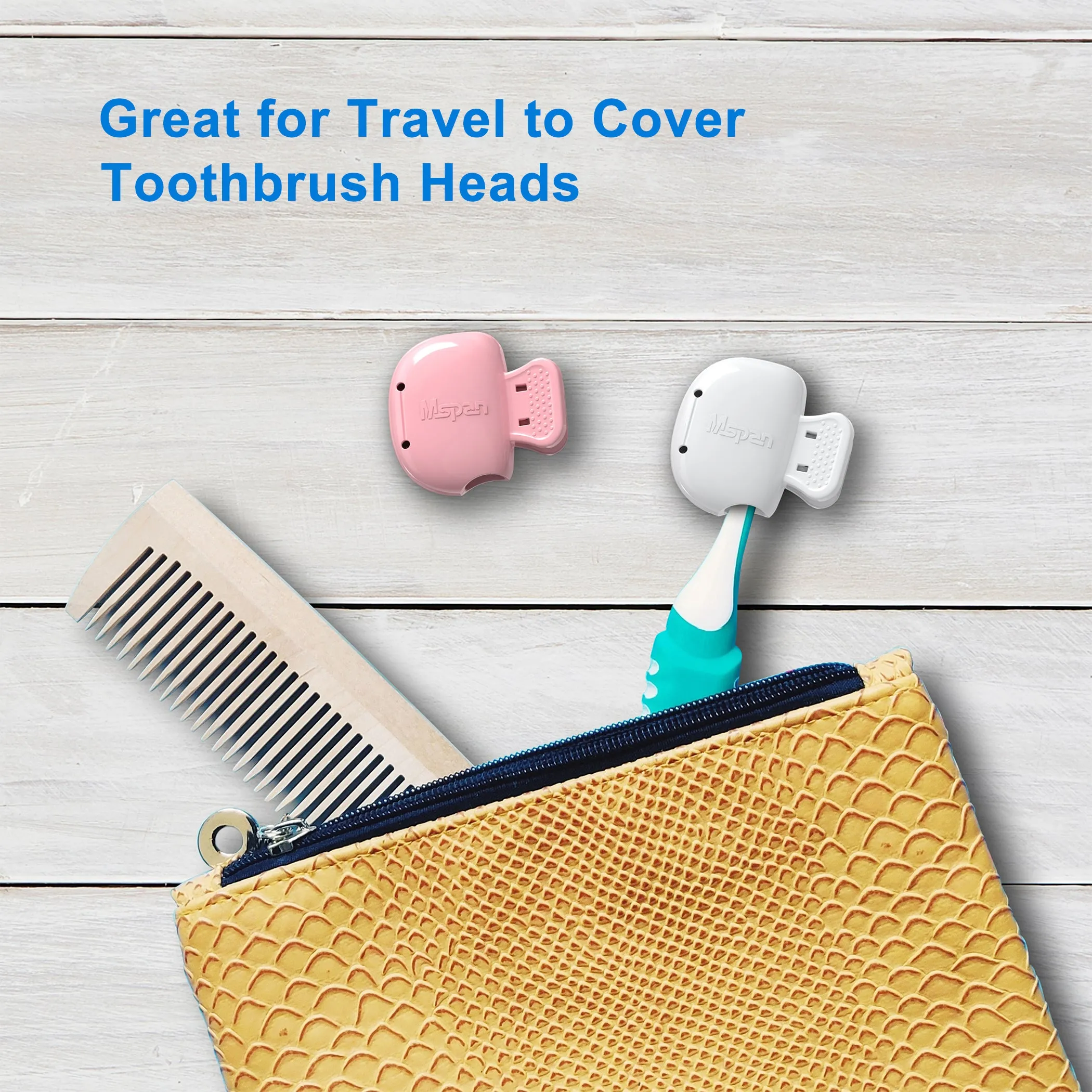 Mspan Toothbrush Head Cover Cap - 2 Pack