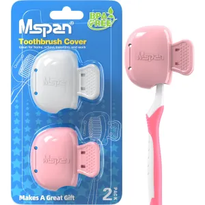 Mspan Toothbrush Head Cover Cap - 2 Pack