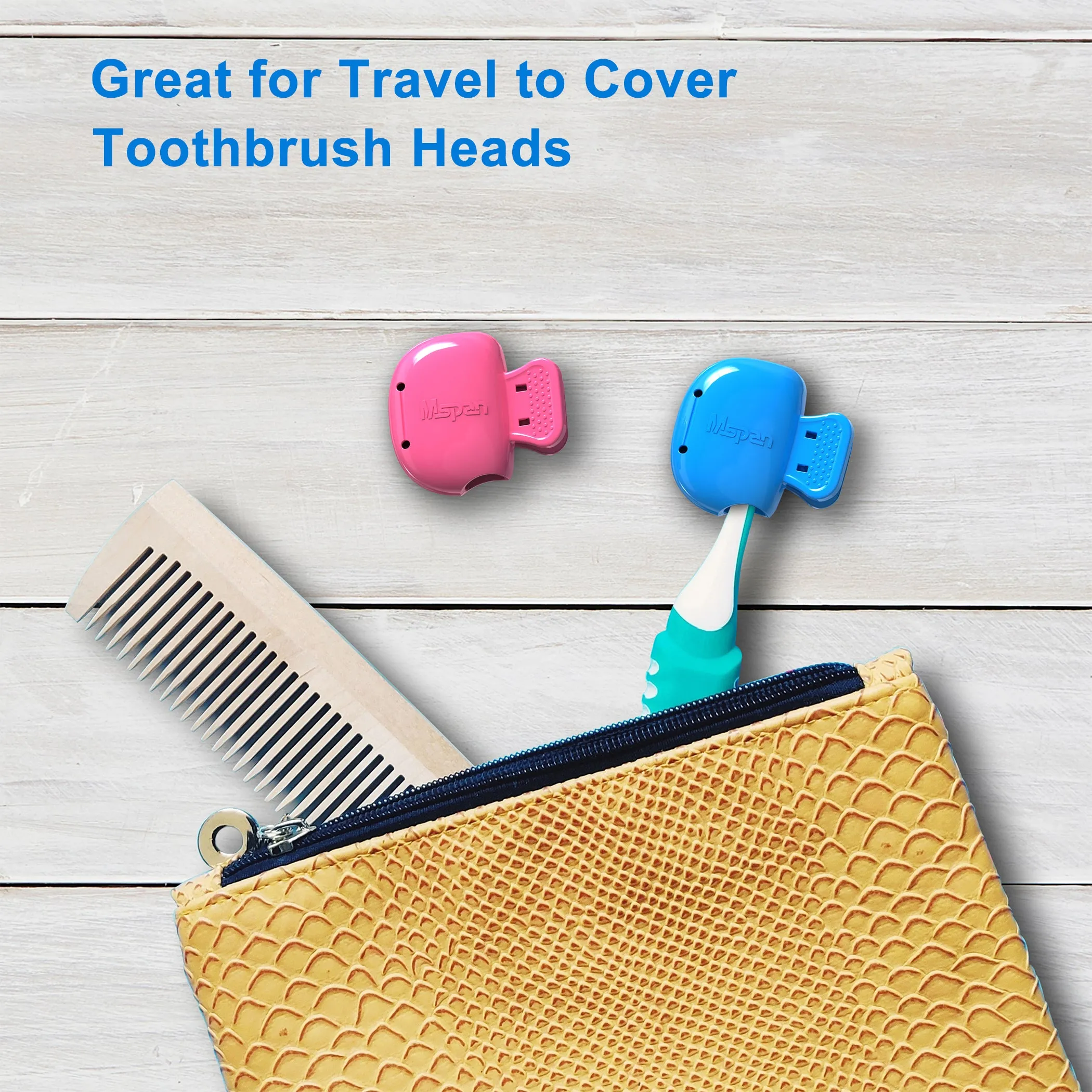 Mspan Toothbrush Head Cover Cap - 2 Pack