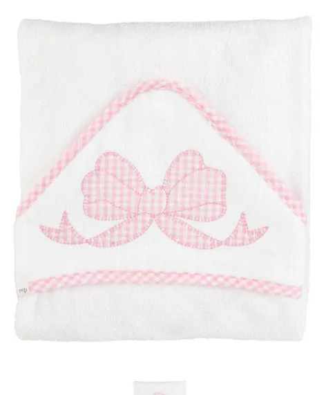 Mudpie Bow Applique Hooded Towels