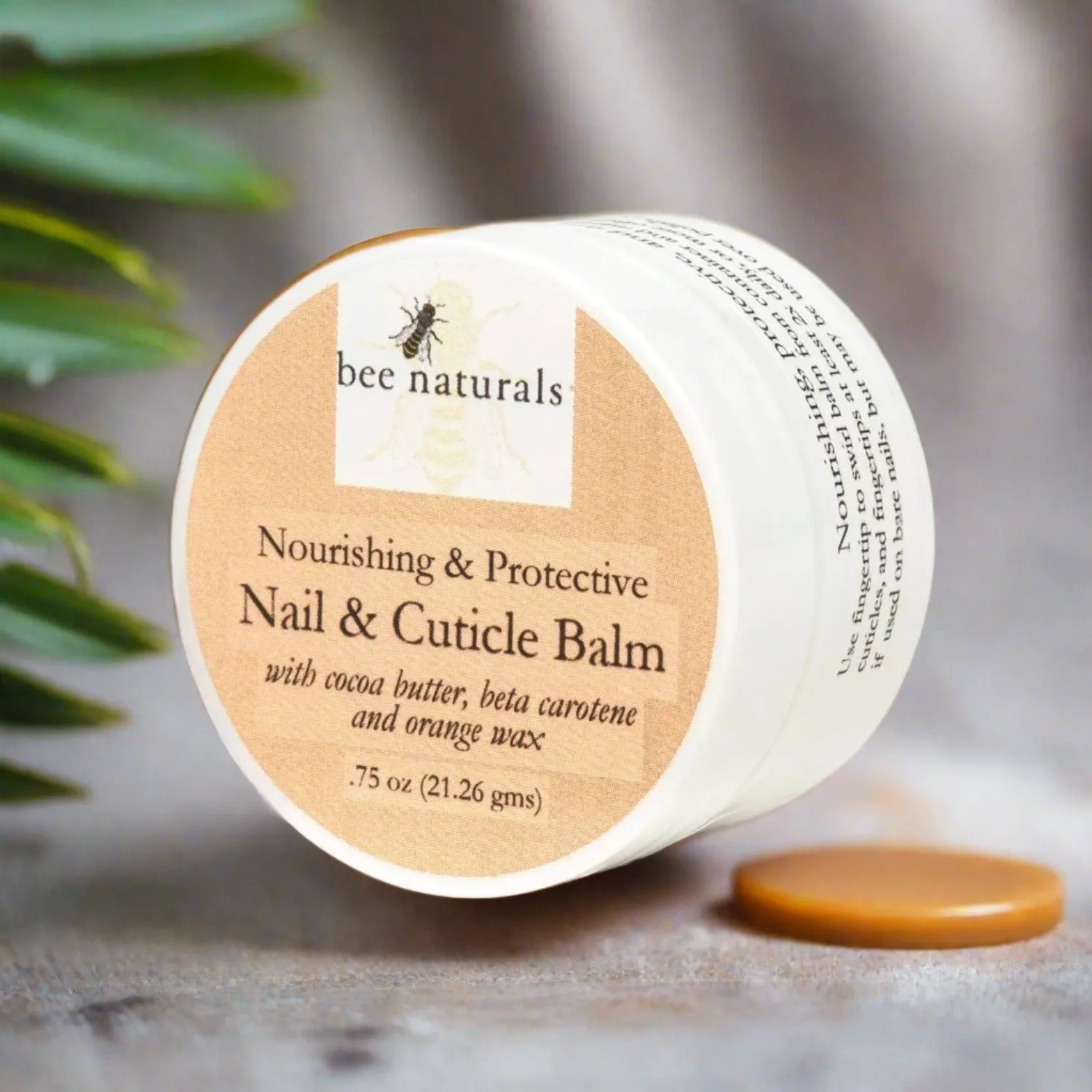 Nail & Cuticle Balm - Cocoa Butter & Beta Carotene Blend for Strong, Smooth Nails - luscious natural tangerine fragrance Shea Butter & Beeswax Cruelty-Free Nail Care
