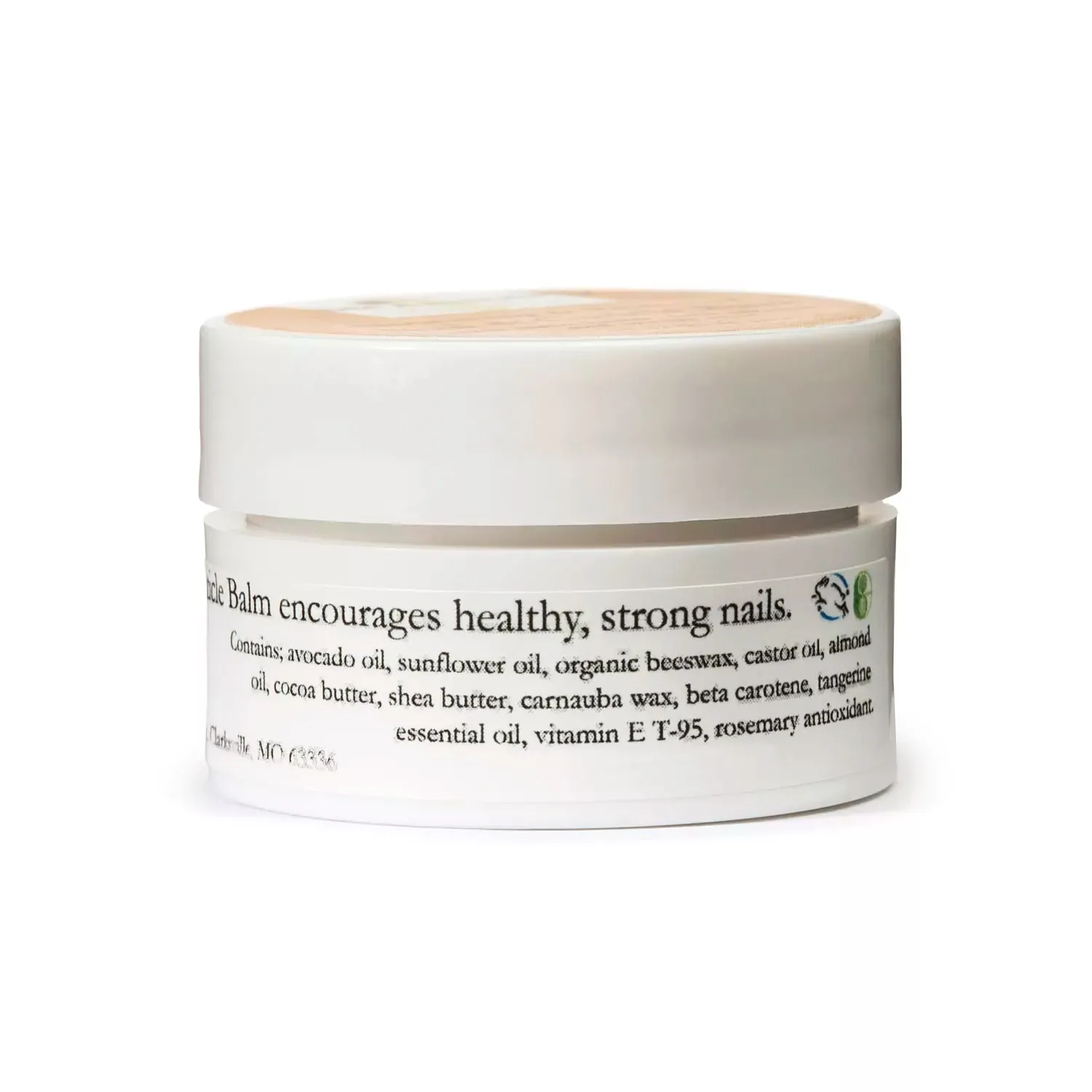 Nail & Cuticle Balm - Cocoa Butter & Beta Carotene Blend for Strong, Smooth Nails - luscious natural tangerine fragrance Shea Butter & Beeswax Cruelty-Free Nail Care