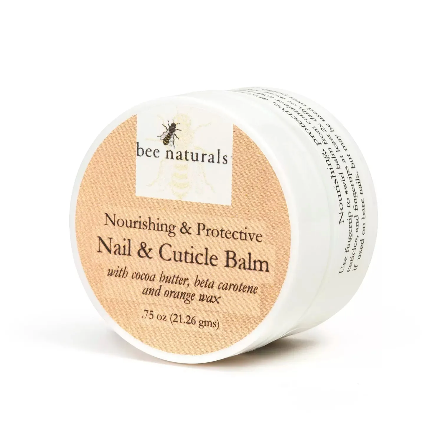 Nail & Cuticle Balm - Cocoa Butter & Beta Carotene Blend for Strong, Smooth Nails - luscious natural tangerine fragrance Shea Butter & Beeswax Cruelty-Free Nail Care