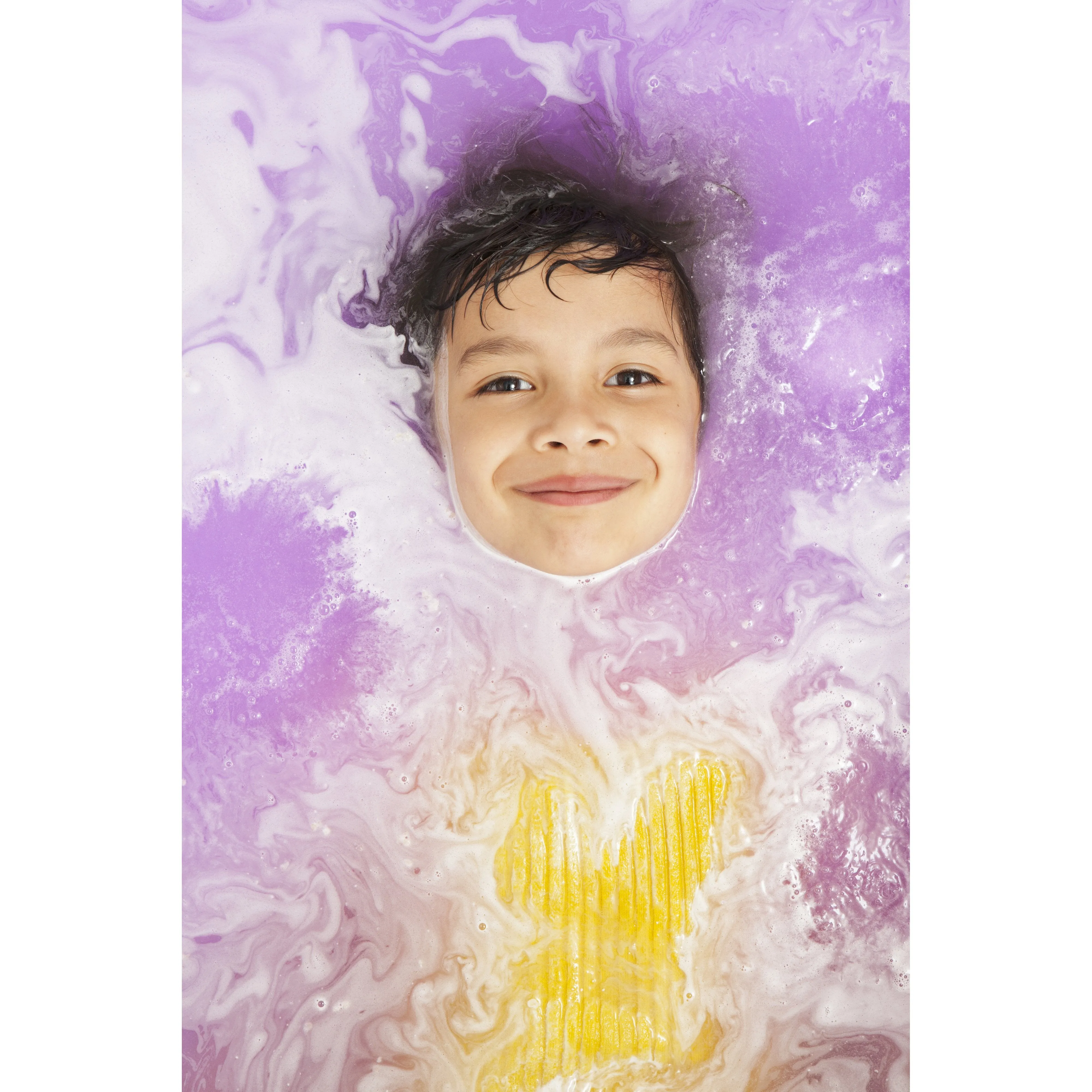 Nailmatic Kids Colouring Bath Bomb For Kids - Supernova - Pink/Yellow/Purple