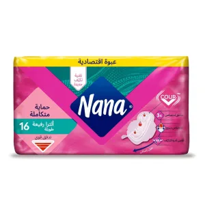 Nana Ultra Long Super Wings Sanitary Pads White -  16 Pads