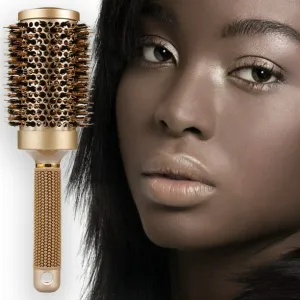 Nano Technology Thermal Ceramic & lonic Round Barrel Hair Brush with Natural Boar Bristle for Blow Drying, Curling, Styling, Straightening Women (1.8 inch)&nbsp;