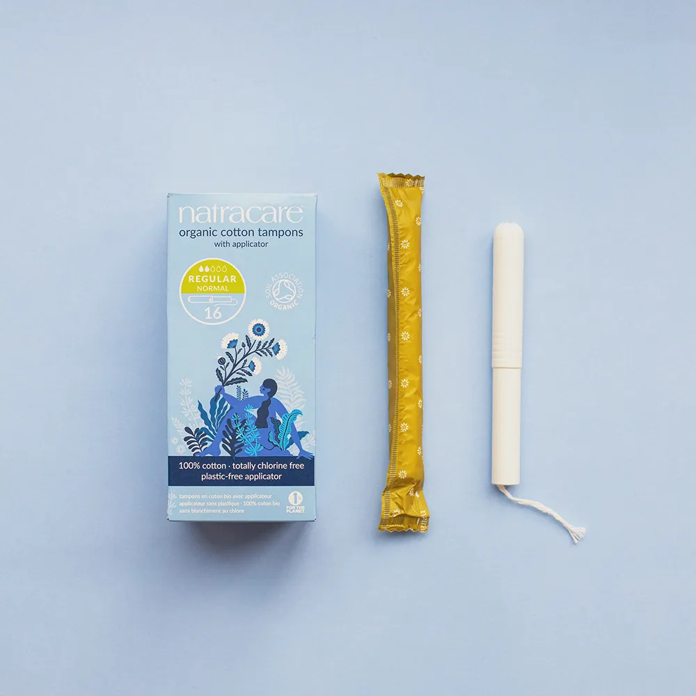 Natracare Organic Cotton Tampons with Applicator – Regular – 16 pack