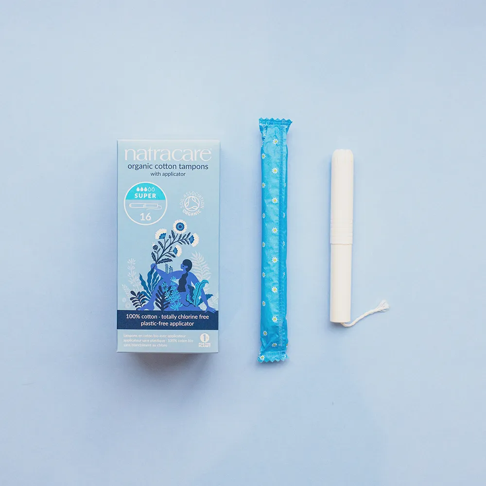 Natracare Organic Cotton Tampons with Applicator – Super – 16 pack