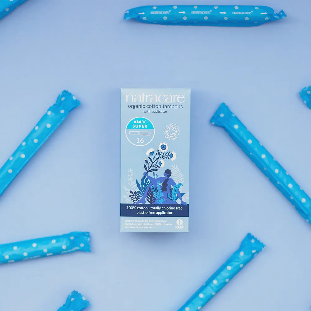 Natracare Organic Cotton Tampons with Applicator – Super – 16 pack