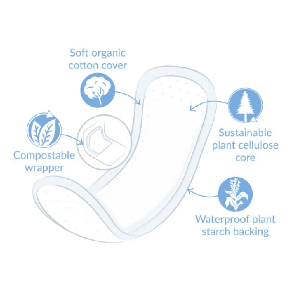 NATRACARE Organic Panty Liners Curved x30 Liners