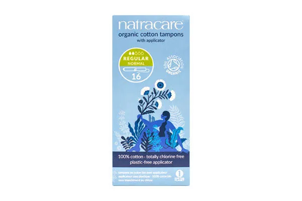 Natracare®  Regular Organic Cotton Tampons with Applicator