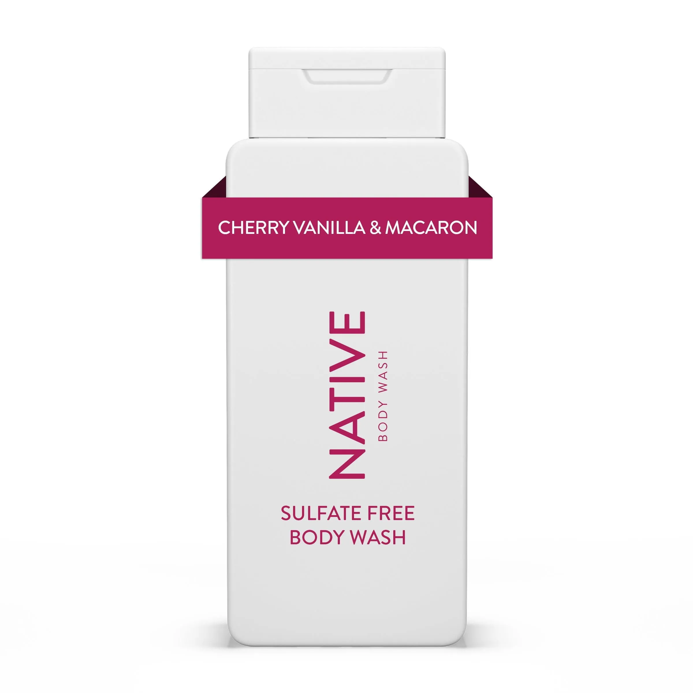 Natural Body Wash, Cherry Vanilla Macaron, Sulfate Free, Paraben Free, 18 Oz