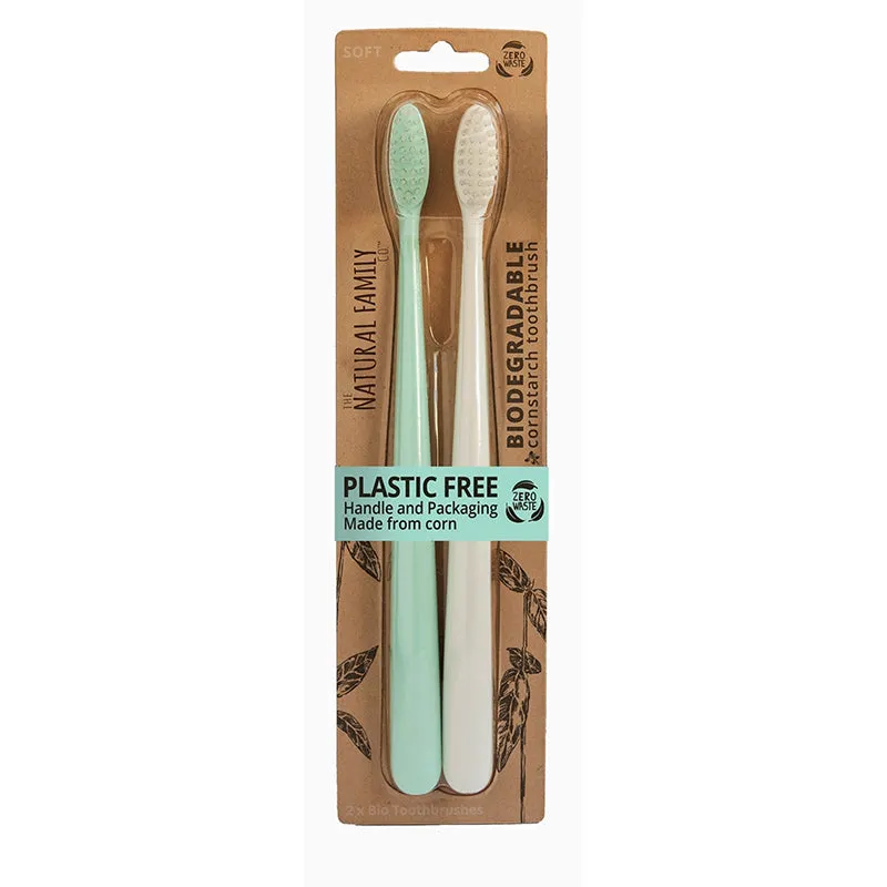 Natural Family Co. Bio Toothbrush Twin Pack