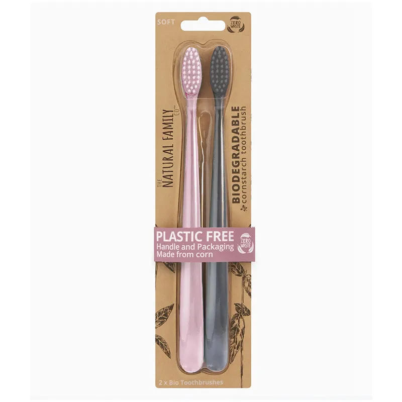 Natural Family Co. Bio Toothbrush Twin Pack