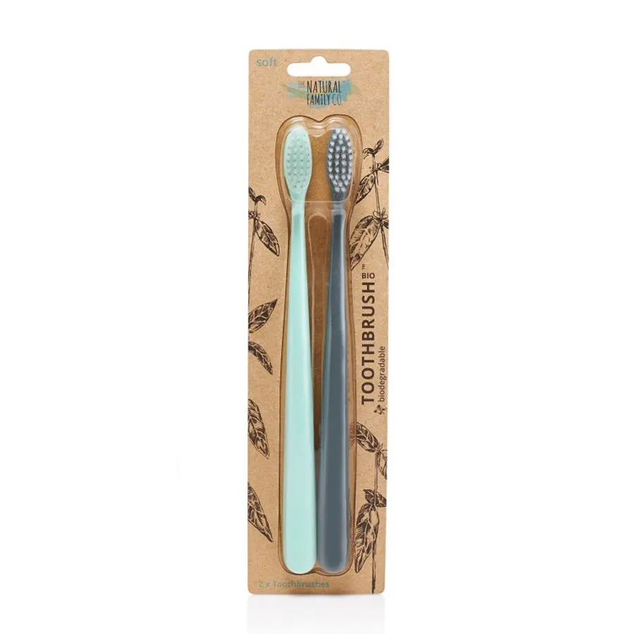 Natural Family Co. Bio Toothbrush Twin Pack