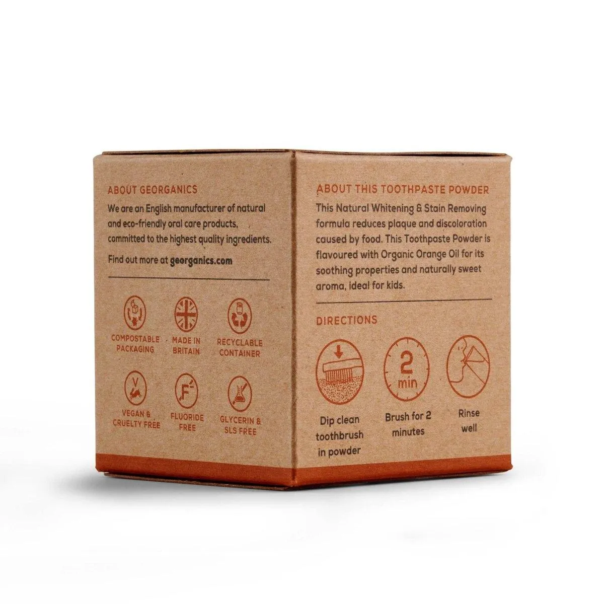Natural Toothpaste Powder - Orange