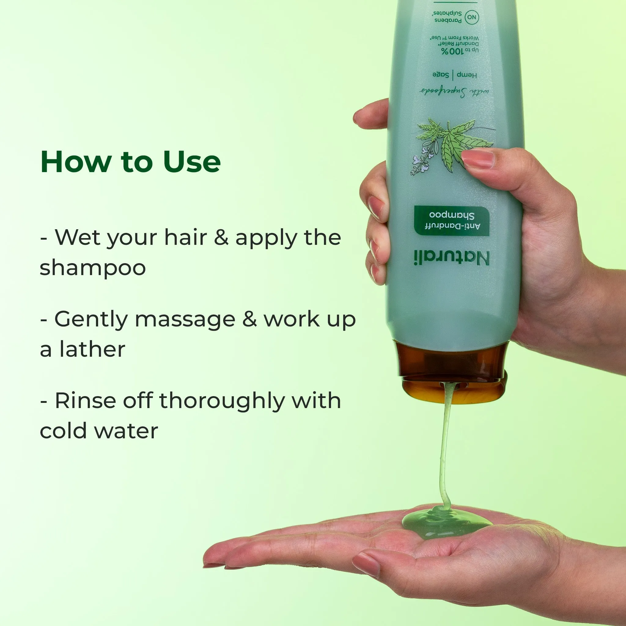 Naturali Anti-Dandruff Shampoo with Hemp, Sage & Salicylic Acid