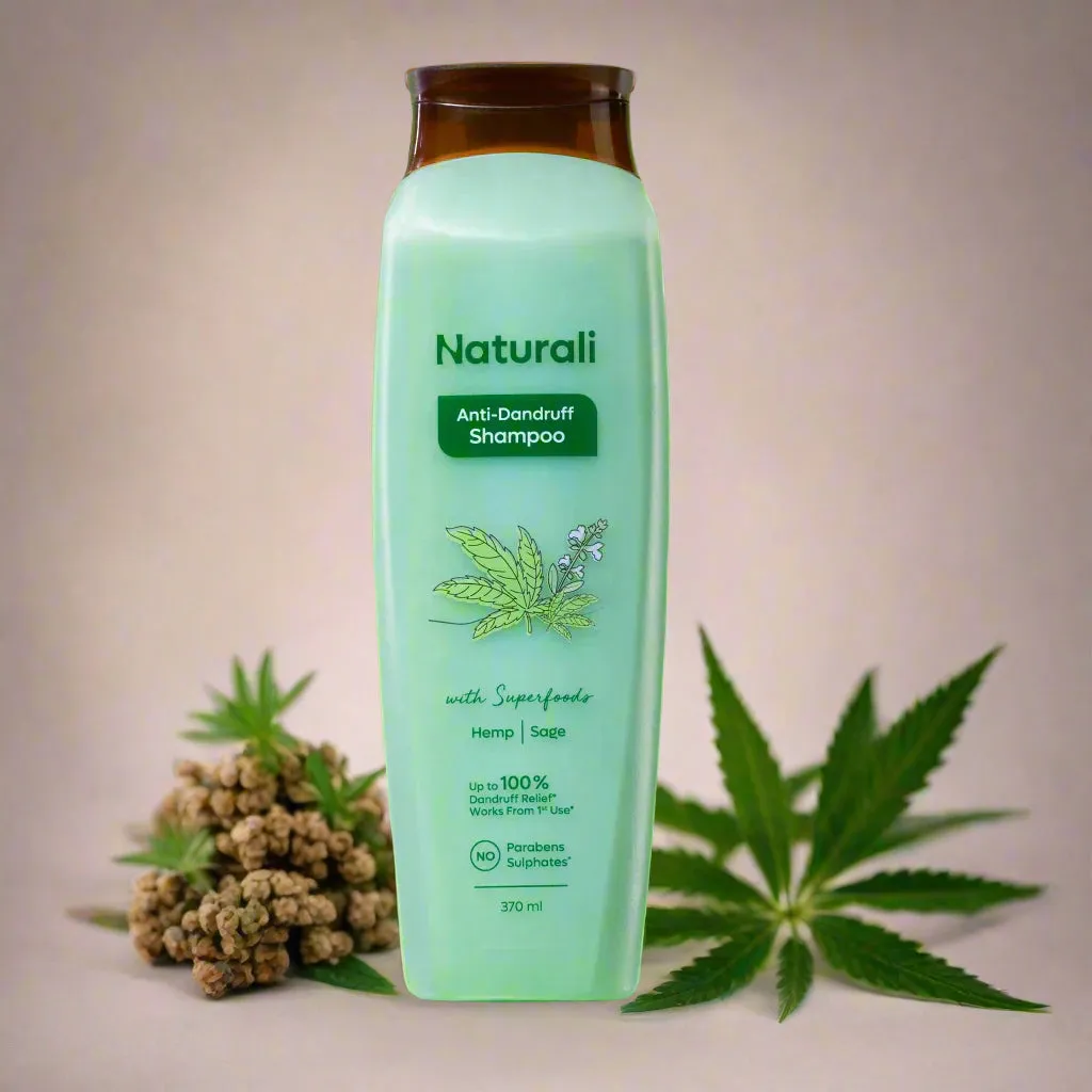Naturali Anti-Dandruff Shampoo with Hemp, Sage & Salicylic Acid