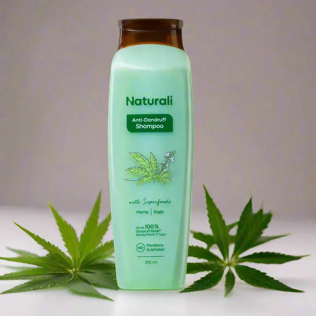 Naturali Anti-Dandruff Shampoo with Hemp, Sage & Salicylic Acid