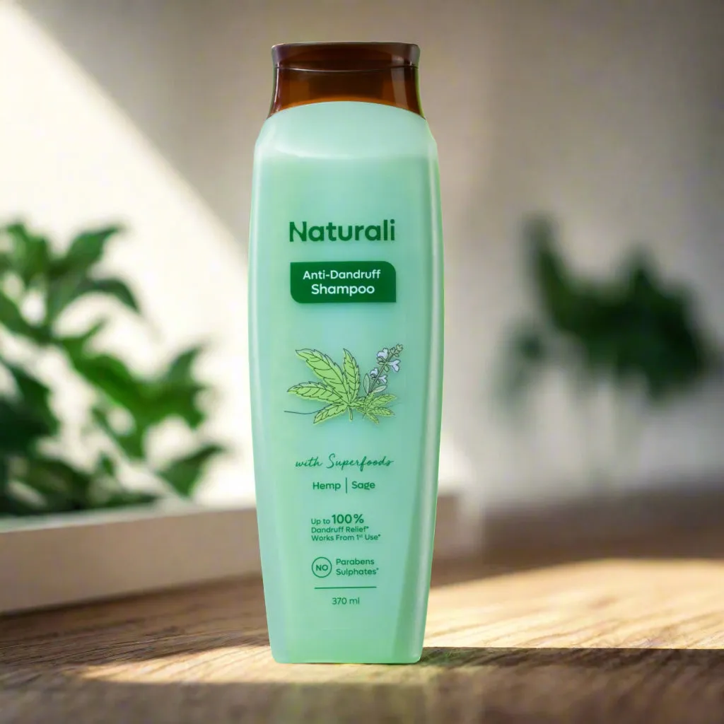 Naturali Anti-Dandruff Shampoo with Hemp, Sage & Salicylic Acid