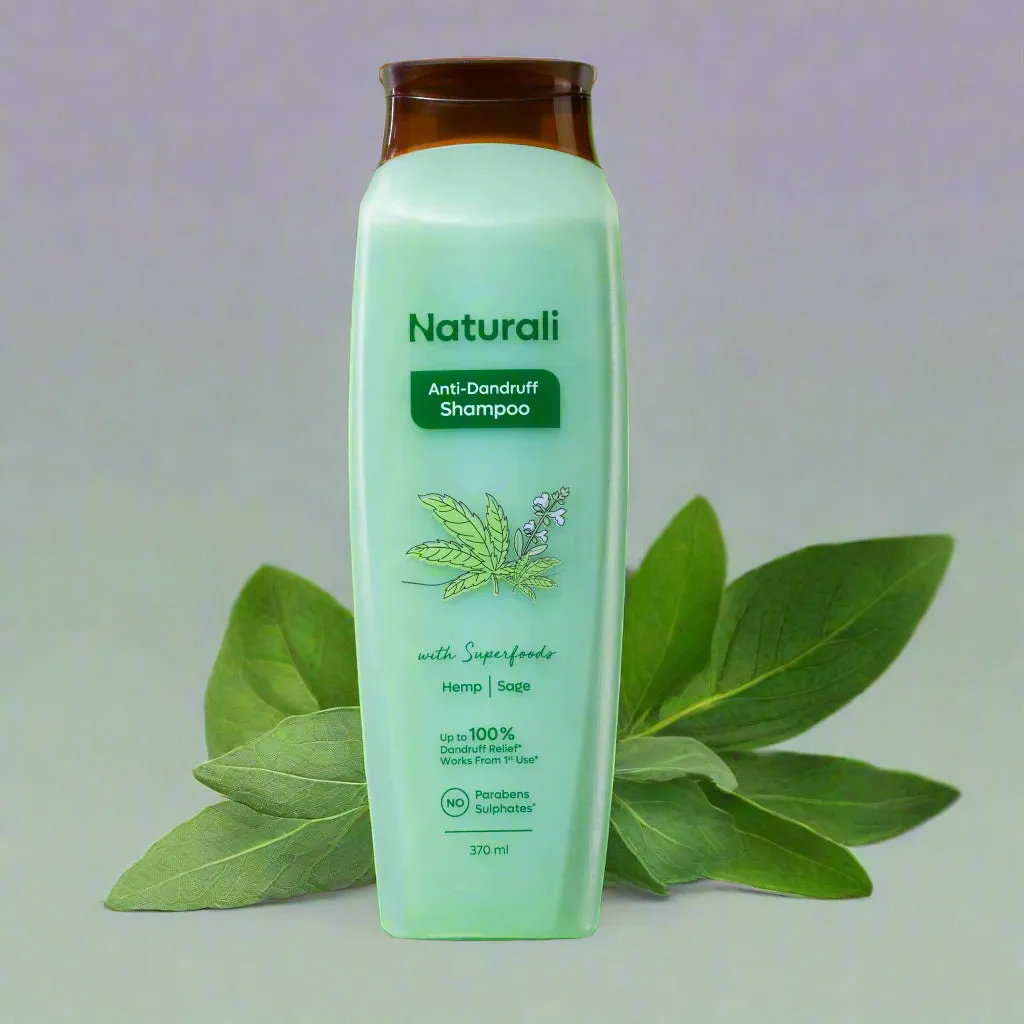 Naturali Anti-Dandruff Shampoo with Hemp, Sage & Salicylic Acid