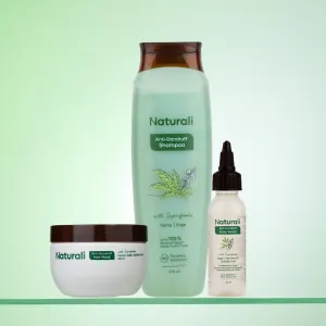 Naturali Super Hemp Combo - Anti-Dandruff Shampoo   Anti-Dandruff Hair Mask   Anti-Dandruff Scalp Serum