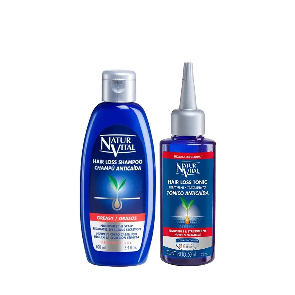 NaturVital Hair Loss Treatment Set (100ml Hair Shampoo   60ml Hair Tonic)